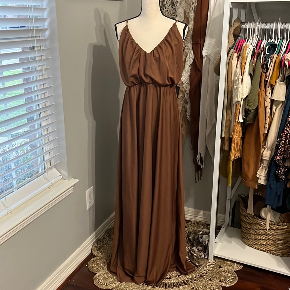 Size 12 asos chocolate maxi